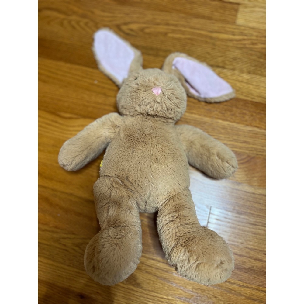 Tan Brown Bunny Rabbit Stuffed Animal Plush Toy Pink Nose Build A Bear